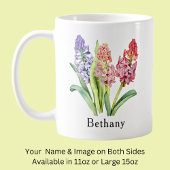 Naam toevoegen Tekst, Hyacinth Flowers, Pinks & Pu Koffiemok