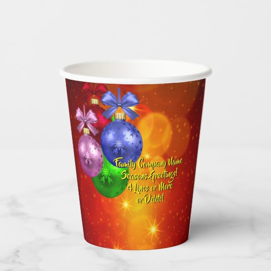 Naam toevoegen Tekst met kerstmis 20xx Papieren Bekers (Achterkant)