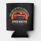 Naam toevoegen Tekst Rood Aangepaste SNELHEID MAST Blikjeskoeler (Voorkant)