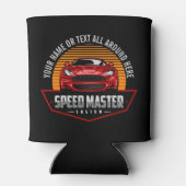 Naam toevoegen Tekst Rood Aangepaste SNELHEID MAST Blikjeskoeler (Achterkant)