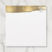 Naam toevoegen Ze zei ja Gold Glitter Verloving Bedankjes Labels (Achterkant)