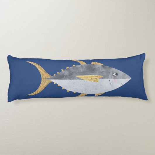 Naam tonijn viskat lichaamskussen (Achterkant)