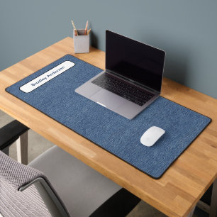 Naam Trendy Minimalistische Blauwe Denim Print Bureaumat