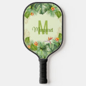 Naam tropisch Waterverf afvulmonogram Pickleball Paddle (Voorkant)