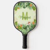 Naam tropisch Waterverf afvulmonogram Pickleball Paddle (Achterkant)