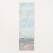 Naam tropische zandstrand yogamat (Voorkant)