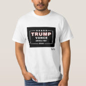 Naam, Trump-Vance Collectible S - 4XL, Wit Waarde T-shirt (Voorkant)