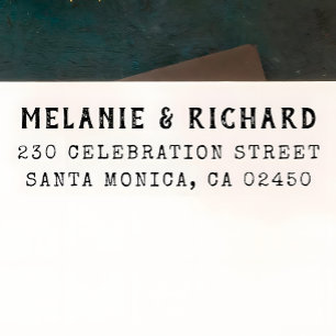  naam typemachine/schrijfstijl & retouradres  zelfinktende stempel