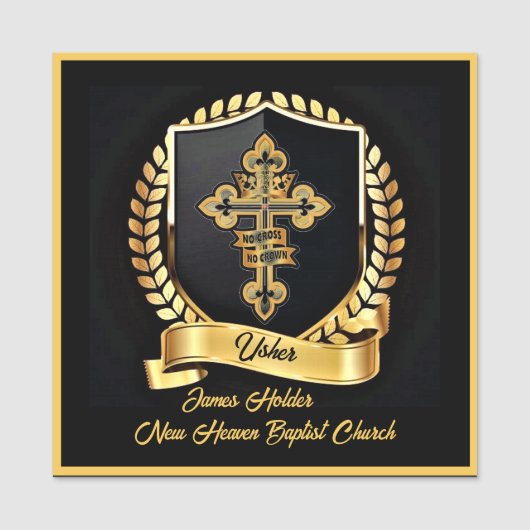 Naam Usher-tag Naamplaatje (Voorkant)