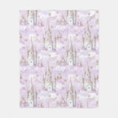 Naam Uw Prinses en Kasteel Lavendel ID1053 Fleece Deken (Voorkant)