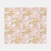 Naam Uw Prinses en Kasteel Roze ID1053 Fleece Deken (Voorkant (Horizontaal))