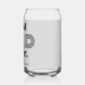 Naam, Vaderdag Beste DAD ooit 16oz Blikvorm Glas (Links)