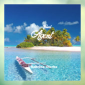 Naam vakantie-eiland raamsticker (Vel 3)