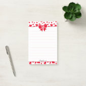 Naam: Valentijn Red Hearts Random Pattern Post-it® Notes (Kantoor)