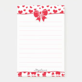 Naam: Valentijn Red Hearts Random Pattern Post-it® Notes (Voorkant)