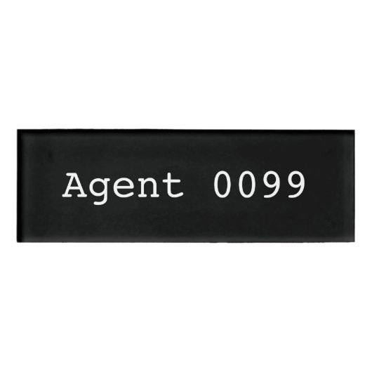 Naam van agent 0099 Markering Naambadge (Voorkant)
