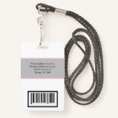 Naam van arts of verpleegkundige Badge Scanner Cod (Achterkant met draagriem)