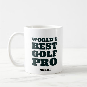 Naam van beste golfprofessional ter wereld op maat koffiemok
