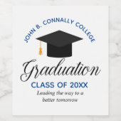 Naam van de aangepaste academie 2023 Graduation Pa Wijn Etiket (Enkel label)