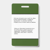 Naam van de balie van de werkkring van de school badge (Achterkant)