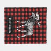 Naam van de bijgestelde familie Rustic Moose Buffa Fleece Deken (Voorkant (Horizontaal))