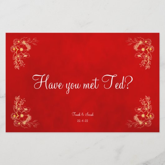 Naam van de bruiddwergtafel (Voorkant)