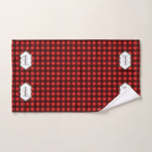 Naam van de buffelplaid-monogram DIY-initialen  Bad Handdoek (Handdoek)