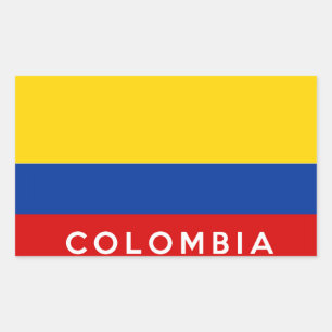naam van de colombiaanse vlag rechthoekige sticker