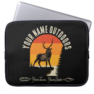 NAAM VAN DE JACHT VOEGT NAAM Buiten Deer Elk Wilde Laptop Sleeve