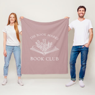 Naam van de leesclub Persoonlijk cadeau voor leden Fleece Deken