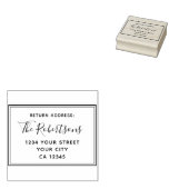 Naam van de legant-Script-familie retouradres Rubberstempel (Gestempeld)