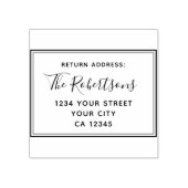 Naam van de legant-Script-familie retouradres Rubberstempel (Afrduk)