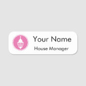 Naam van de manager-gaslamp naamplaatje (Voorkant)