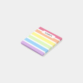 Naam van de regenboogstripes van astel | Personali Post-it® Notes (Schuin)