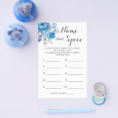 Naam van de Spice Blue Flower-gamekaart Flyer (Enkel)