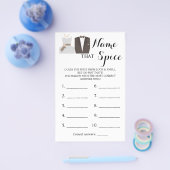 Naam van de Spice Bride & Groom Game Card Flyer (Enkel)