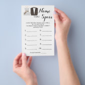 Naam van de Spice Bride & Groom Game Card Flyer (Hand)