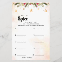 Naam van de Spice-kerstkaart voor Vrijgezellenfees Flyer