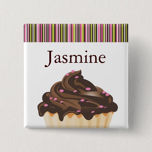 NAAM VAN DE WIT-BAKERY VIERKANTE BUTTON 5,1 CM (Voorkant)