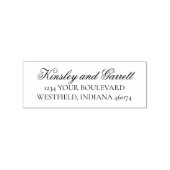 Naam van Elegant Script Couple-adres retouradres Rubberstempel (Afrduk)