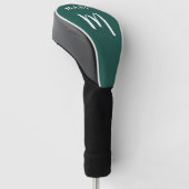 Naam van Emerald Green Monogram Golfheadcover (Schuin)