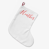 Naam van geadresseerden Geschreven met Rood Script Grote Kerstsok (Voorkant (Hangend))