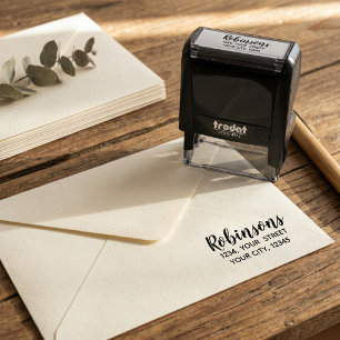Naam van gezamelijke gewoonte retouradres rubber zelfinktende stempel