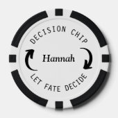 Naam van het aangepaste paar Beslissing Munt Poker Chips (Voorkant)