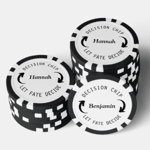 Naam van het aangepaste paar Beslissing Munt Poker Chips