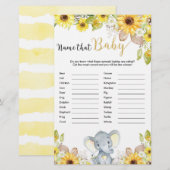 Naam van het baby shower van babydieren (Voorkant / Achterkant)