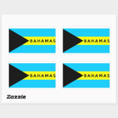 naam van het bahamas - symbool rechthoekige sticker (Vel)