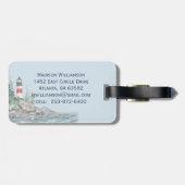 Naam van het charmante koninievuurtoren bagagelabel (Achterkant horizontaal)