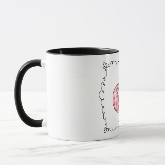 Naam van het Cute Teddy Bear Monogram Mok (Links)