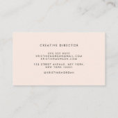 Naam van het grafische typografische monogram visitekaartje (Achterkant)